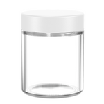 (48 Pack) 18oz Clear Glass Jar with White Child-Resistant Lid