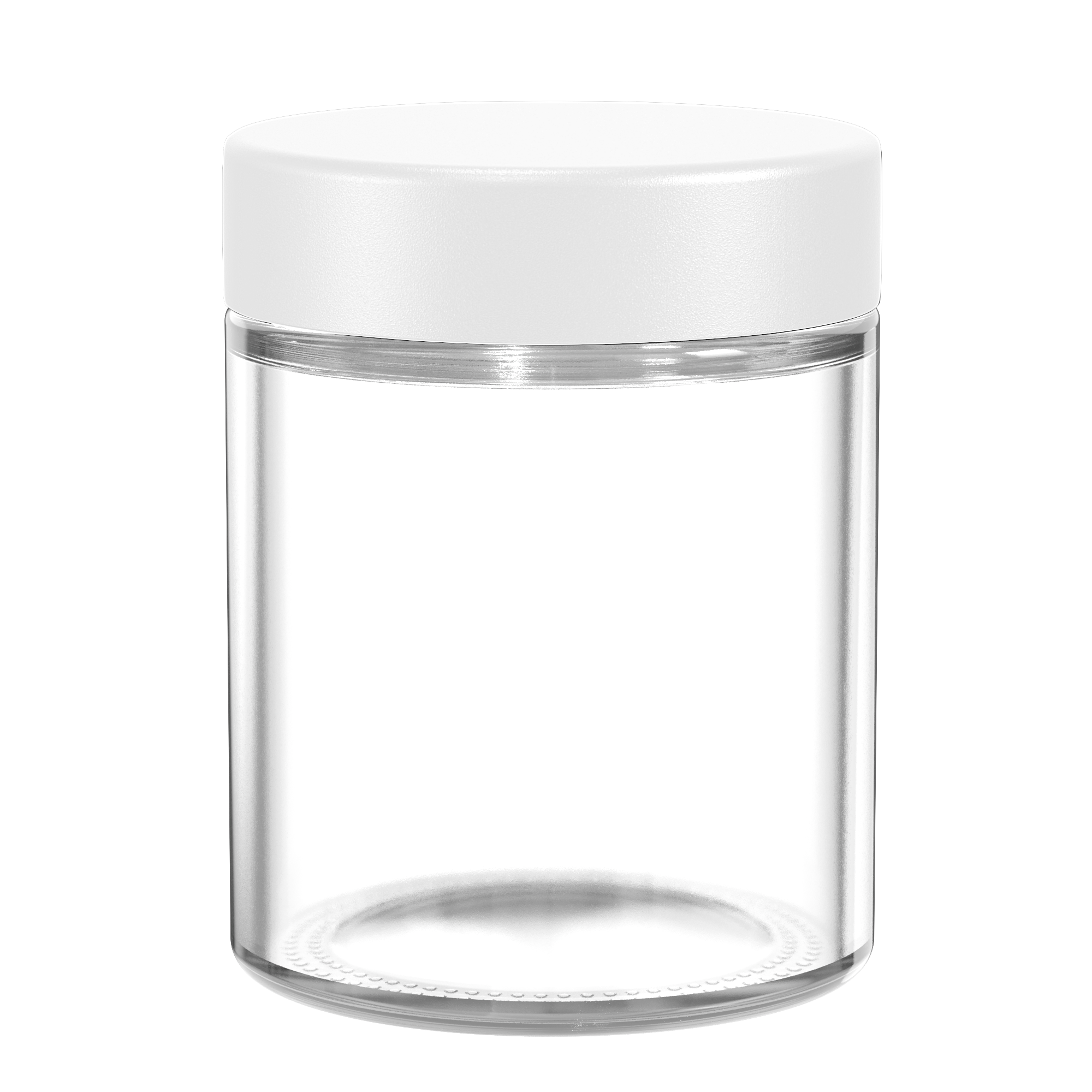 (48 Pack) 18oz Clear Glass Jar with White Child-Resistant Lid