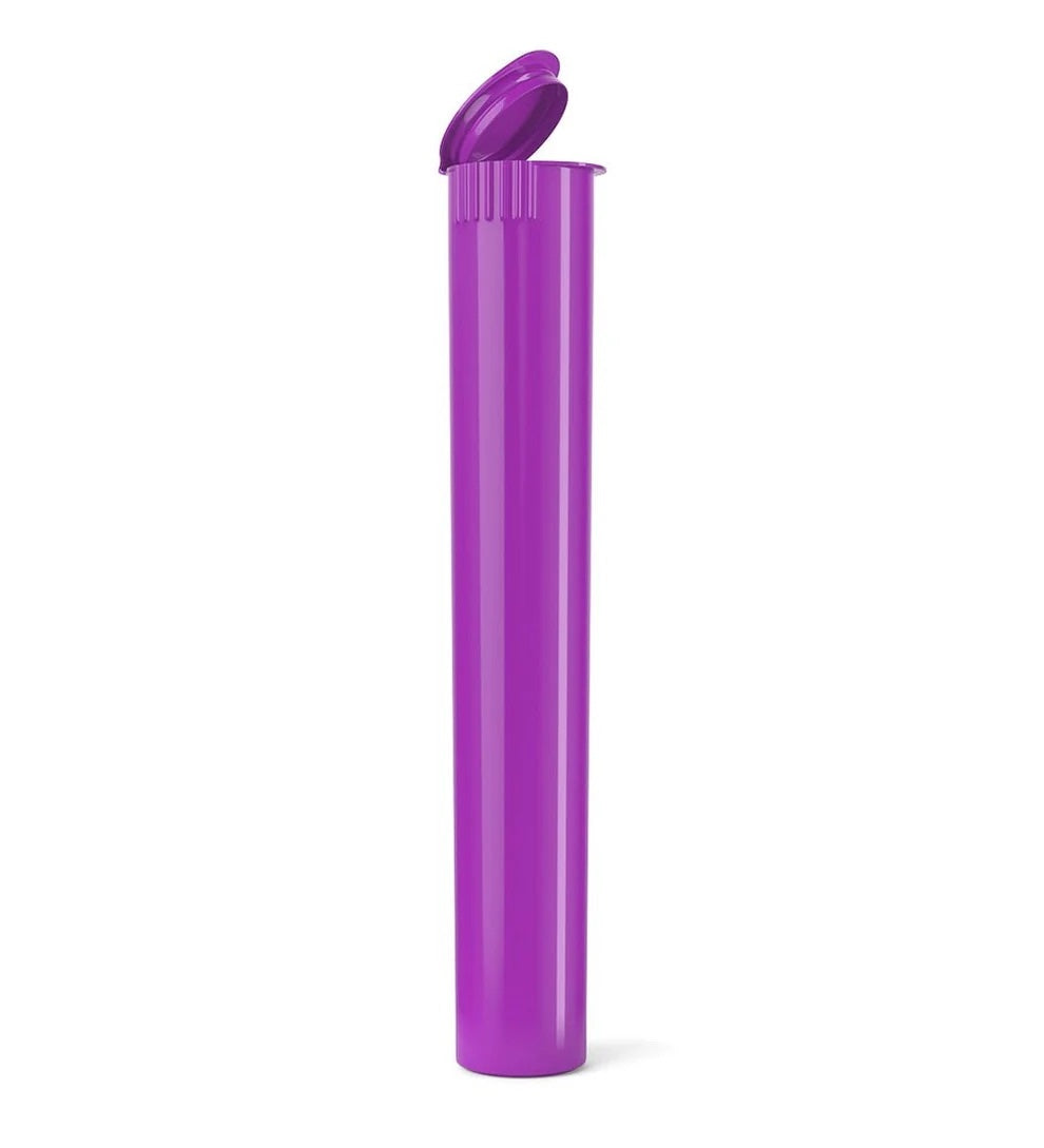 (1,000 Pack) 116mm Solid Purple King Size Child Resistant Pop Top Tube