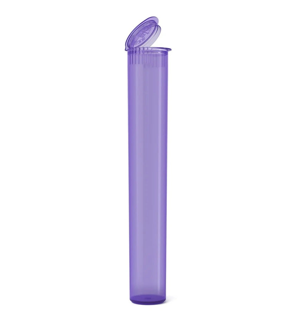 (1,000 Pack) 116mm Translucent Purple King Size Child Resistant Pop Top Tube