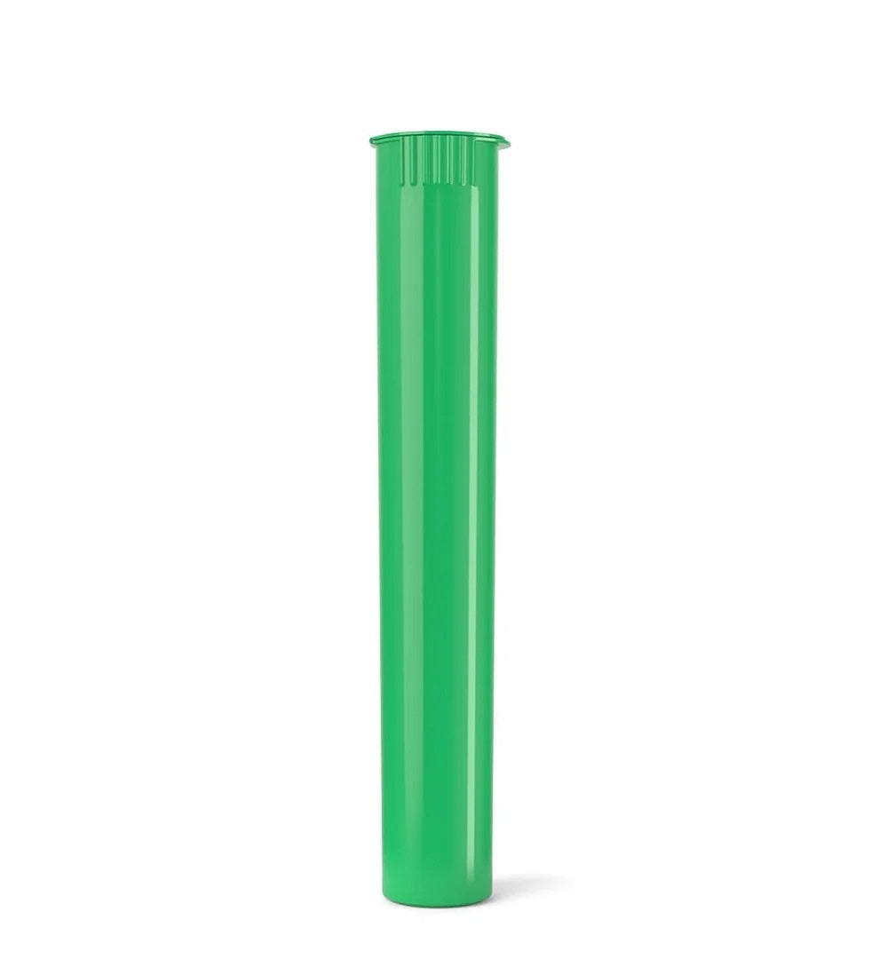 (1,000 Pack) 116mm Solid Green King Size Child Resistant Pop Top Tube