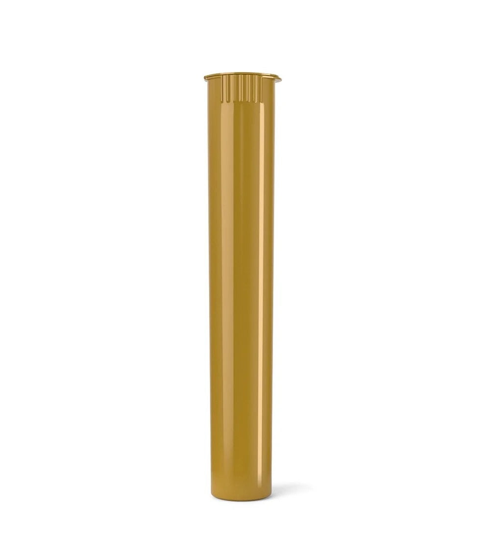 (1,000 Pack) 116mm Solid Gold King Size Child Resistant Pop Top Tube