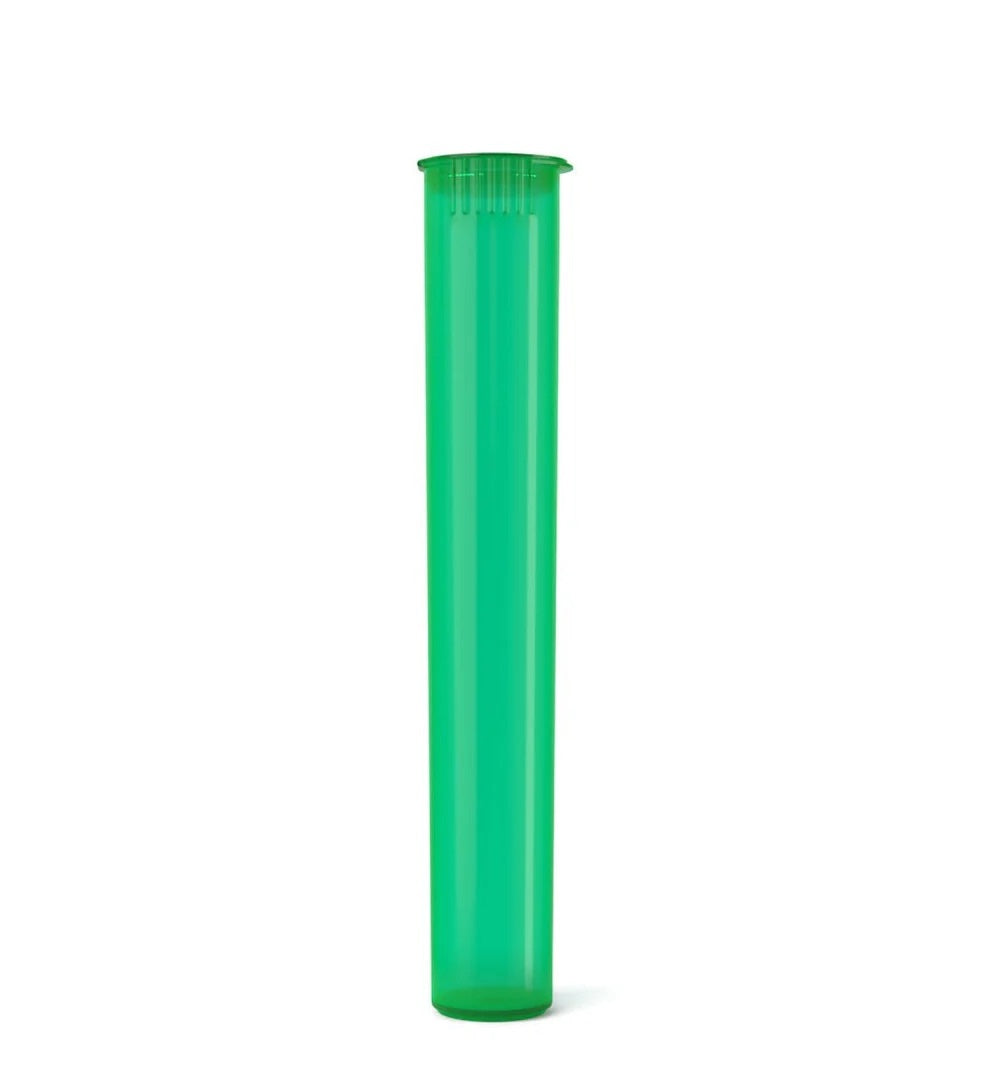 (1,000 Pack) 116mm Translucent Green King Size Child Resistant Pop Top Tube