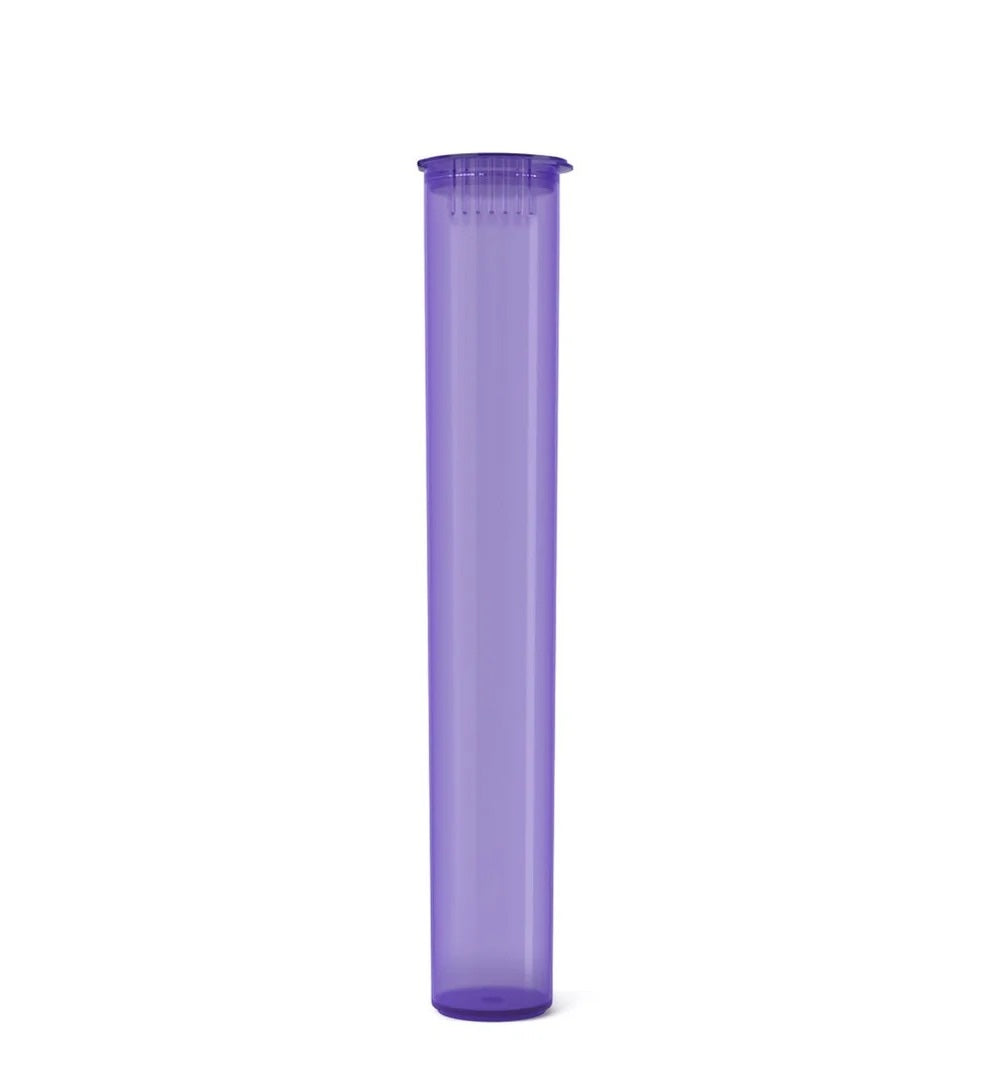 (1,000 Pack) 116mm Translucent Purple King Size Child Resistant Pop Top Tube