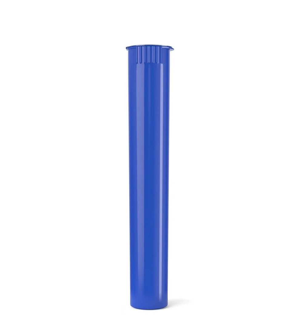 (1,000 Pack) 116mm Solid Blue King Size Child Resistant Pop Top Tube