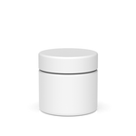 (200 Pack) 2oz Matte White Glass Jar with Child-Resistant Lid
