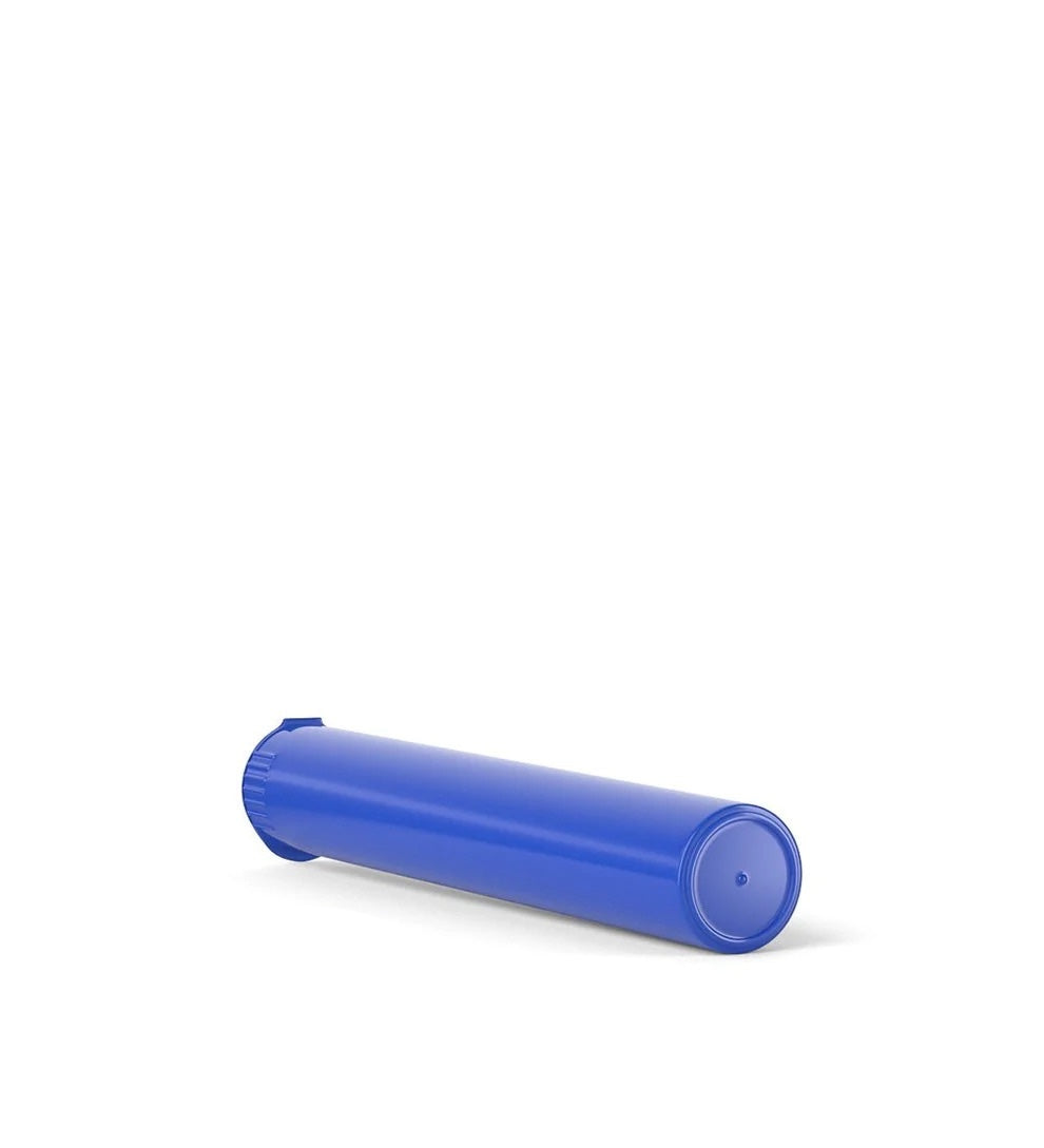 (1,000 Pack) 116mm Solid Blue King Size Child Resistant Pop Top Tube