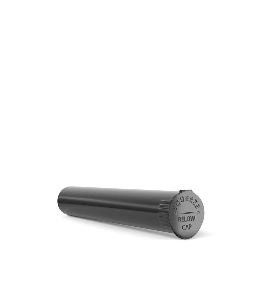 (1,000 Pack) 116mm Solid Black King Size Child Resistant Pop Top Tube