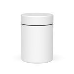(100 Pack) 4oz Matte White Glass Jar with Child-Resistant Lid