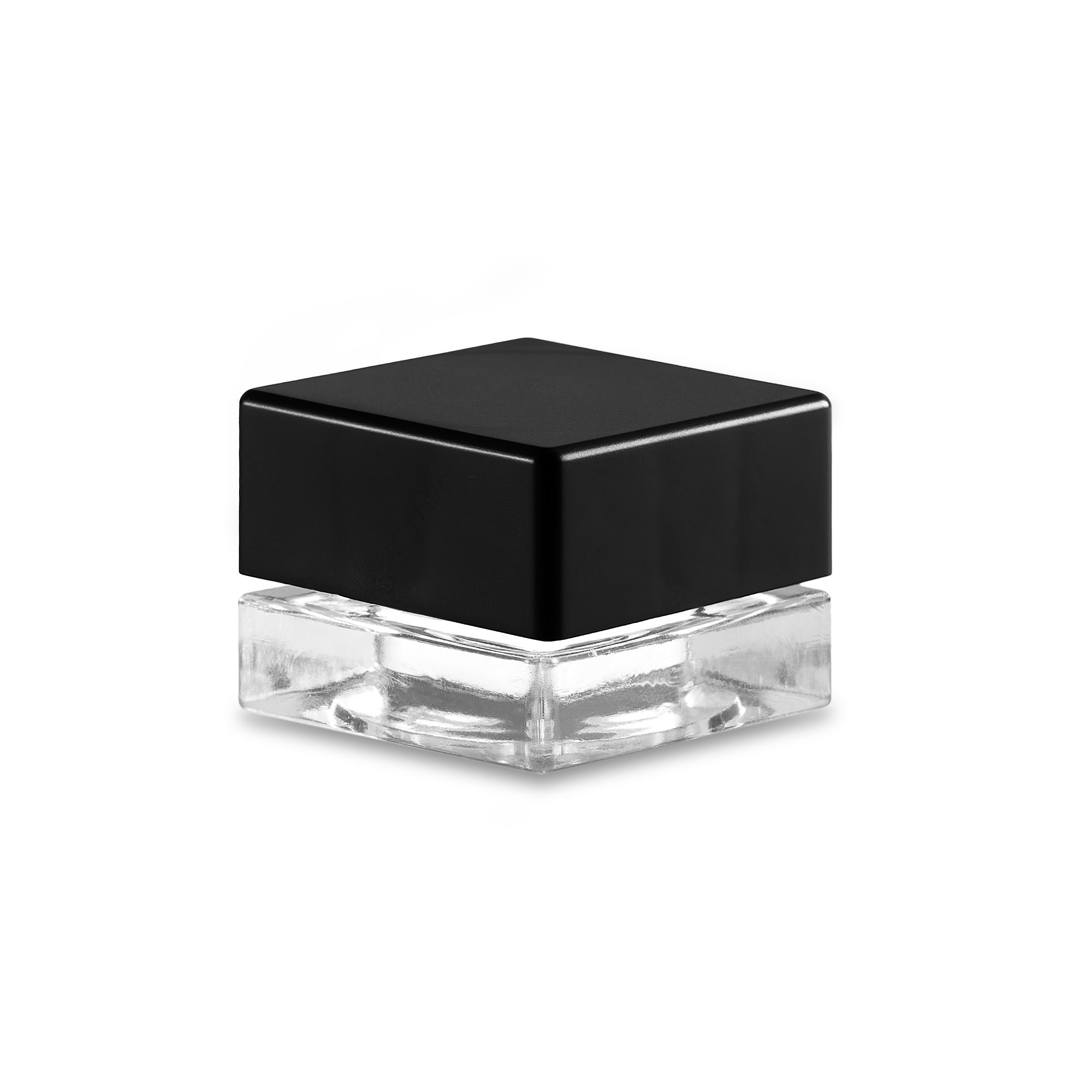 (150 Pack) 5ml Clear Glass Square BlokJars with Child-Resistant PTFE Lids
