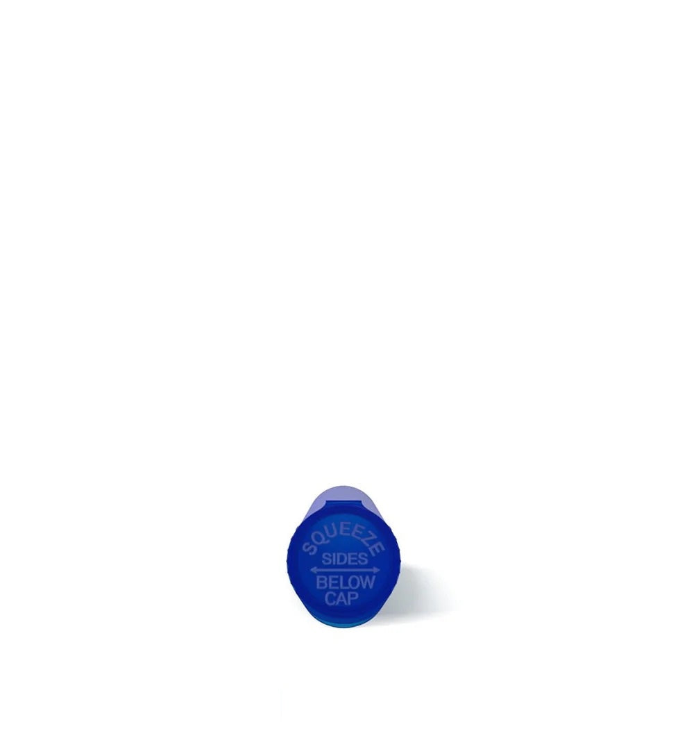 (1,000 Pack) 116mm Translucent Blue King Size Child Resistant Pop Top Tube
