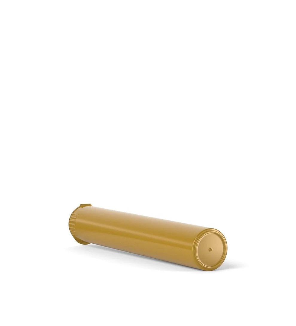 (1,000 Pack) 116mm Solid Gold King Size Child Resistant Pop Top Tube