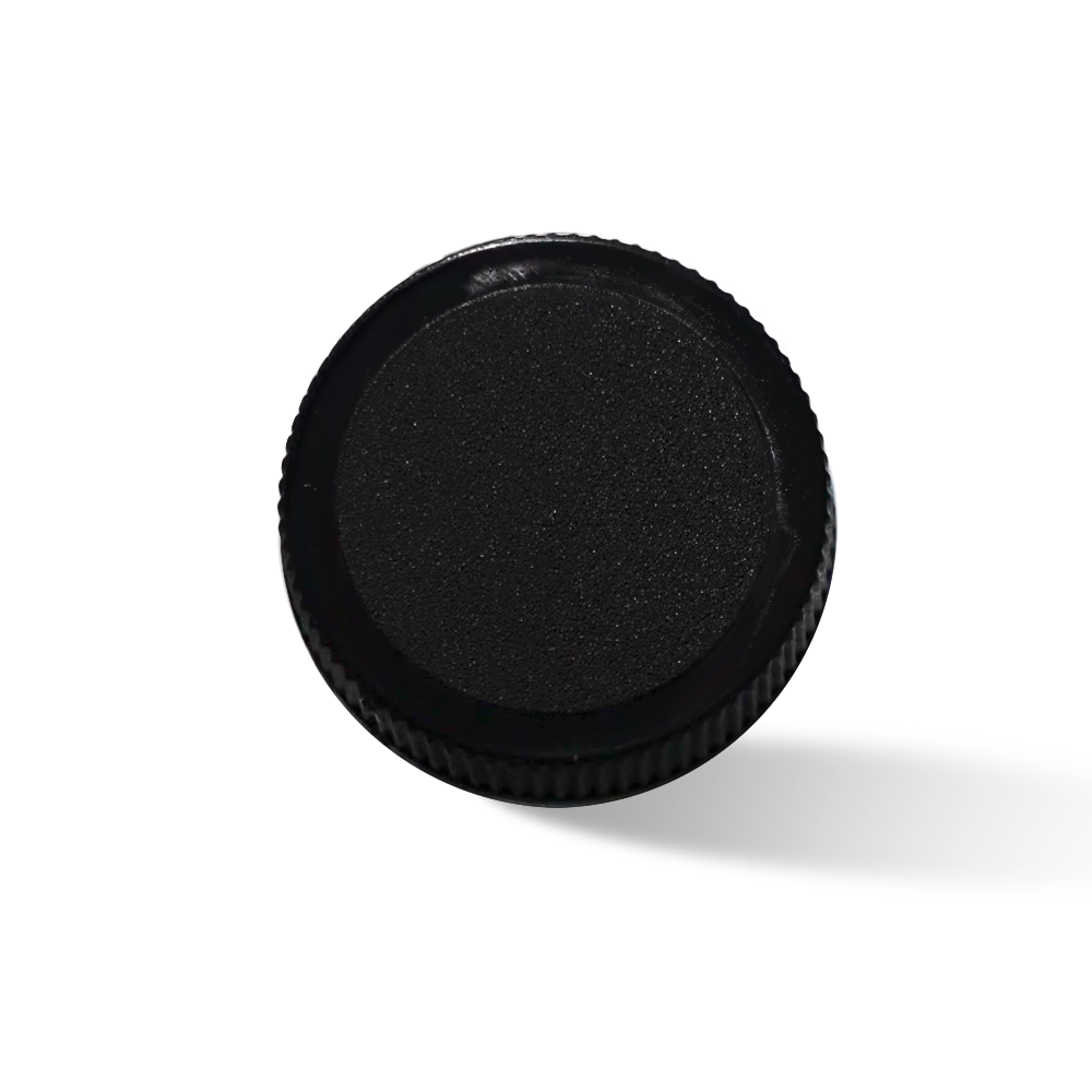Custom Label for 5ml Clear Glass Screw-Top Container with Black Lid