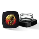 Custom Label for 5ml Black Square Glass Container with Black Child Resistant Lid