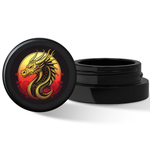 Custom Label for 7ml Black Glass Container with Black Lid