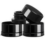 (200 Pack) 9ml Black Glass Jars with Child-Resistant Lids