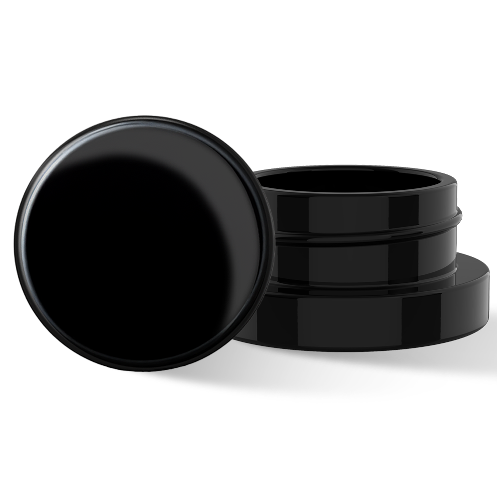Custom Label for 9ml Black Glass Container Child Resistant with Black Lid
