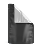 (1,000 Pack) 28g Matte Black Mylar Bags with Clear Front – Tear Notch, 6" x 9.3"