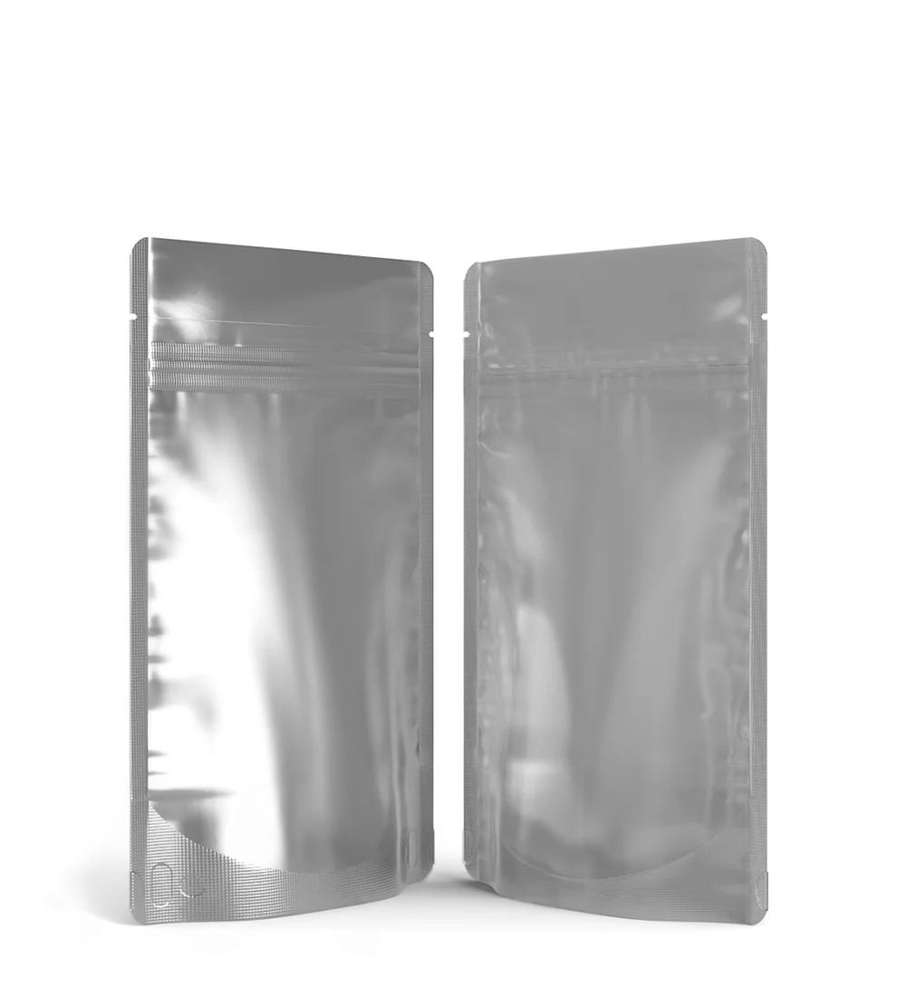 (1,000 Pack) 7g Matte Silver Mylar Bags with Clear Front – Tear Notch, 4" x 6.5"