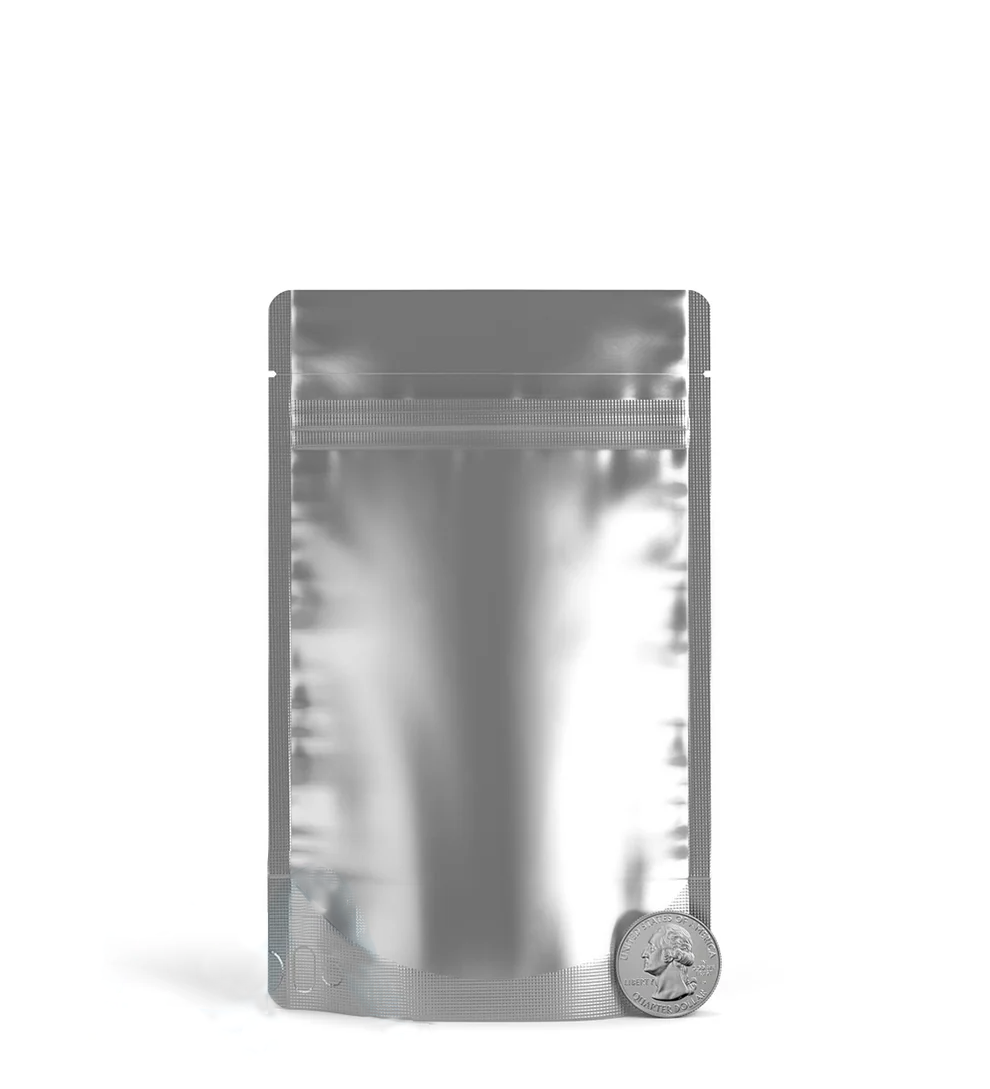 (1,000 Pack) 7g Matte Silver Mylar Bags with Clear Front – Tear Notch, 4" x 6.5"