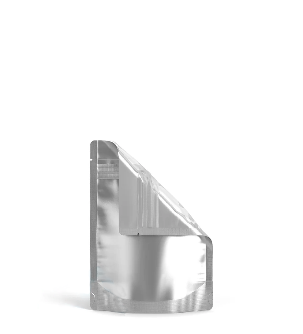 (1,000 Pack) 3.5g Matte Silver Mylar Bags with Clear Front – Tear Notch, 3.62" x 5"