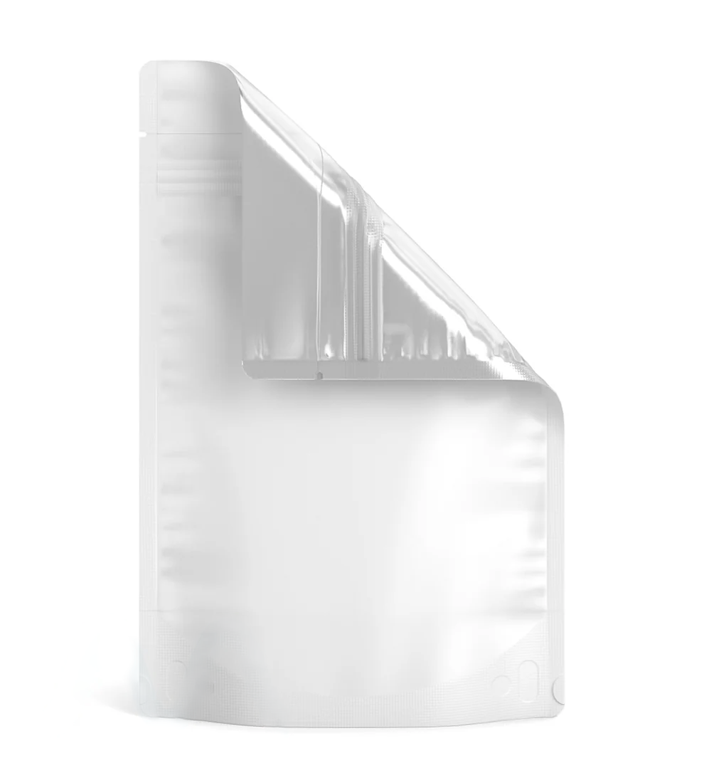 (1,000 Pack) 28g Matte White Mylar Bags with Clear Front – Tear Notch, 6" x 9.3"