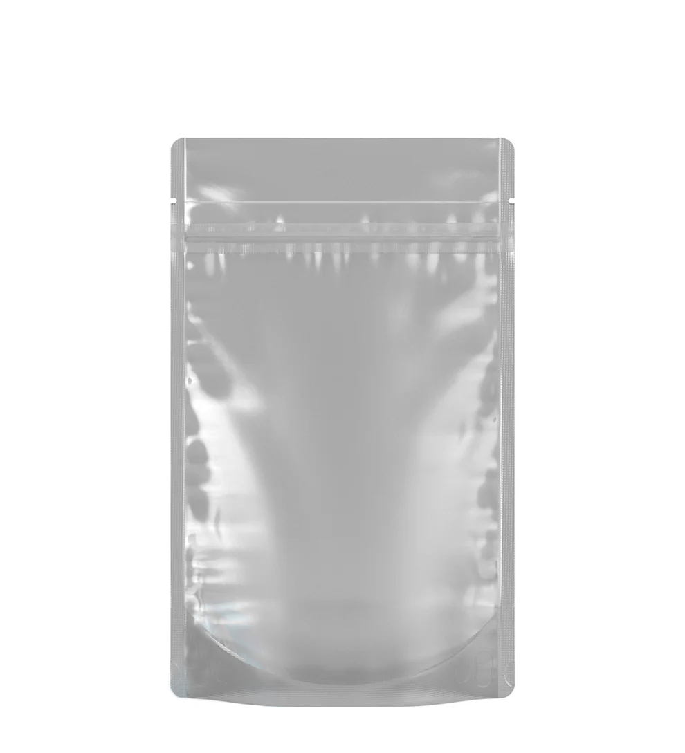 (1,000 Pack) 14g Matte White Mylar Bags with Clear Front – Tear Notch, 5" x 8.1"