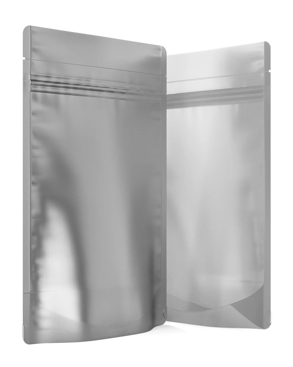 (1,000 Pack) 28g Matte Silver Mylar Bags with Clear Front – Tear Notch, 6" x 9.3"
