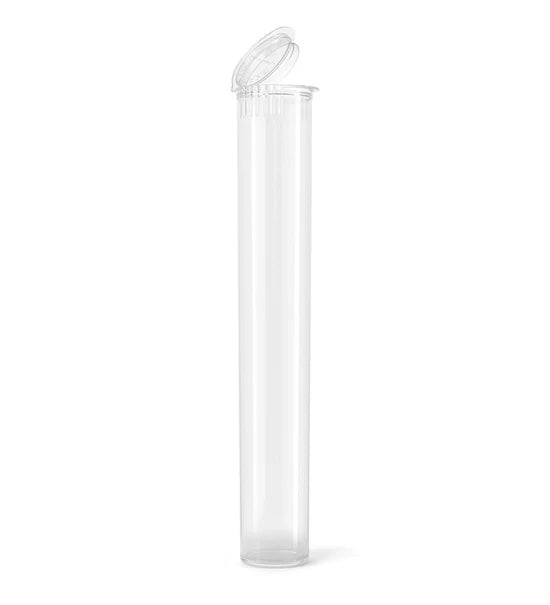 (1,000 Pack) 116mm Clear King Size Child Resistant Pop Top Tube