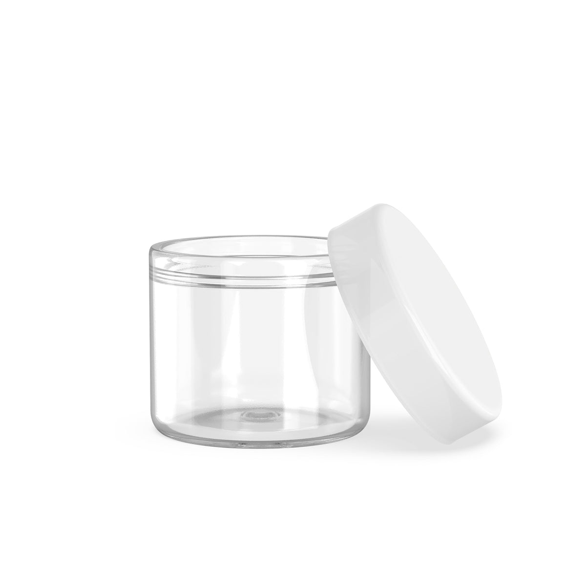 6ML GLASS Containers with CLEAR lid – Lids and Jars