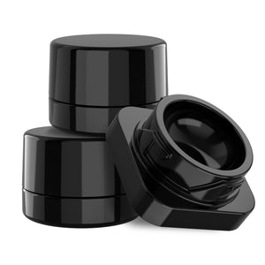 Black Glass Jars