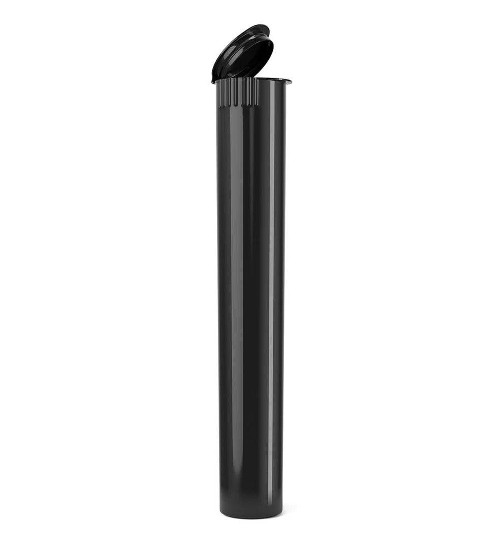 (1,000 Pack) 116mm Solid Black King Size Child Resistant Pop Top Tube