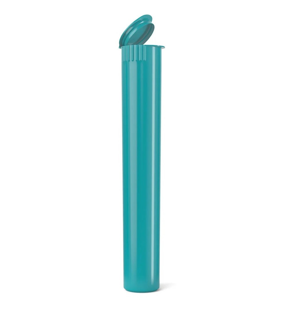 (1,000 Pack) 116mm Solid Teal King Size Child Resistant Pop Top Tube