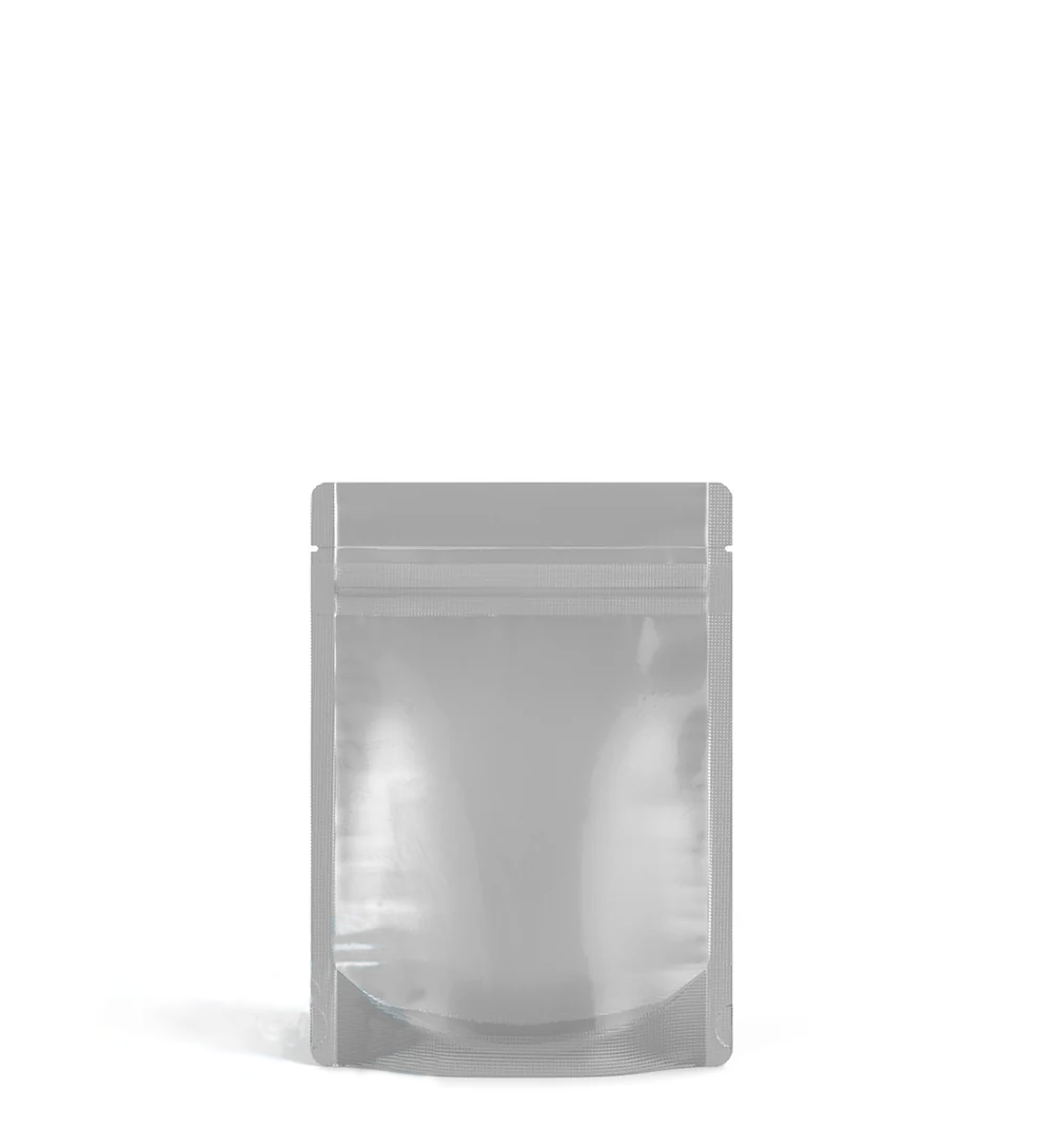 (1,000 Pack) 3.5g Matte Black Mylar Bags with Clear Front – Tear Notch, 3.62" x 5"