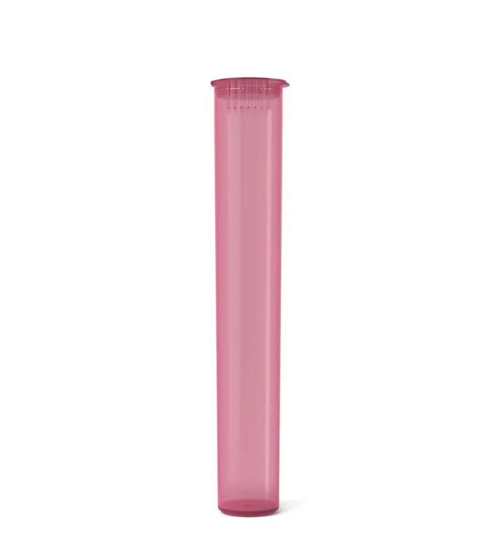 (1,000 Pack) 116mm Translucent Pink King Size Child Resistant Pop Top Tube