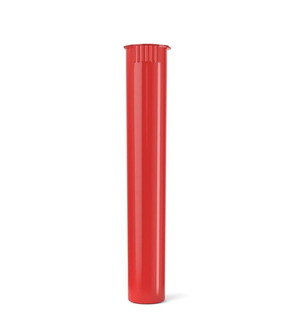 (1,000 Pack) 116mm Solid Red King Size Child Resistant Pop Top Tube