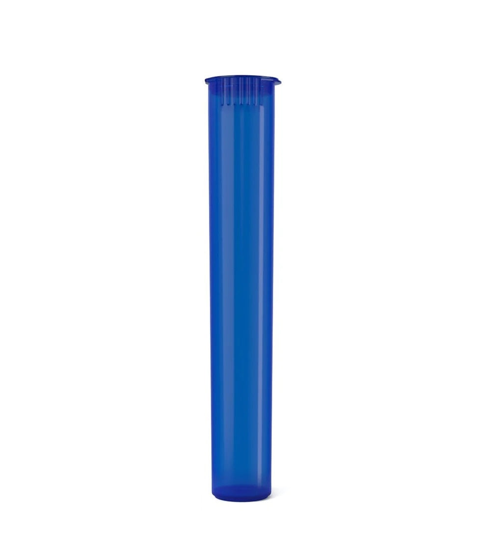 (1,000 Pack) 116mm Translucent Blue King Size Child Resistant Pop Top Tube