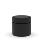 (200 Pack) 2oz Matte Black Glass Jar with Child-Resistant Lid