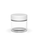 (200 Pack) 2oz Clear Glass Jar with White Child-Resistant Lid