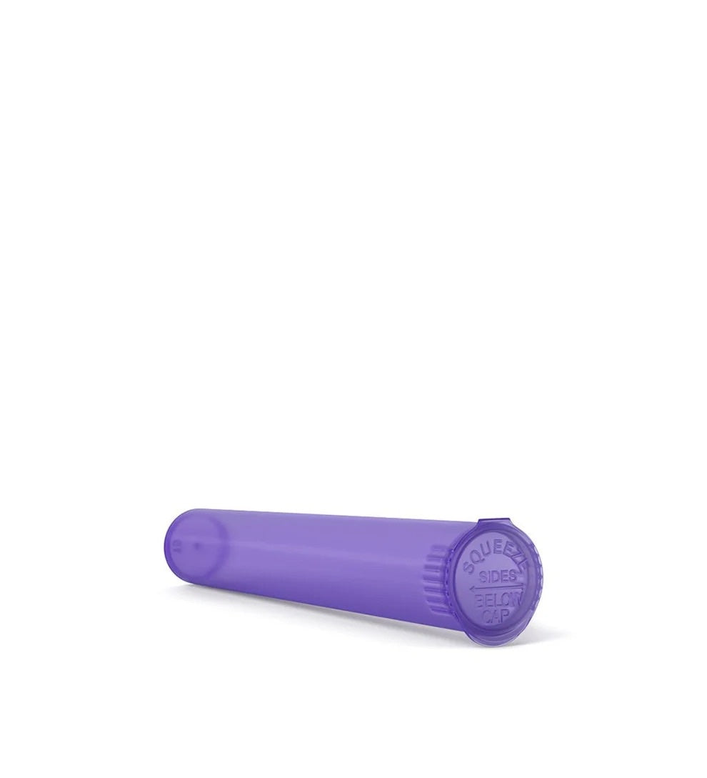 (1,000 Pack) 116mm Translucent Purple King Size Child Resistant Pop Top Tube