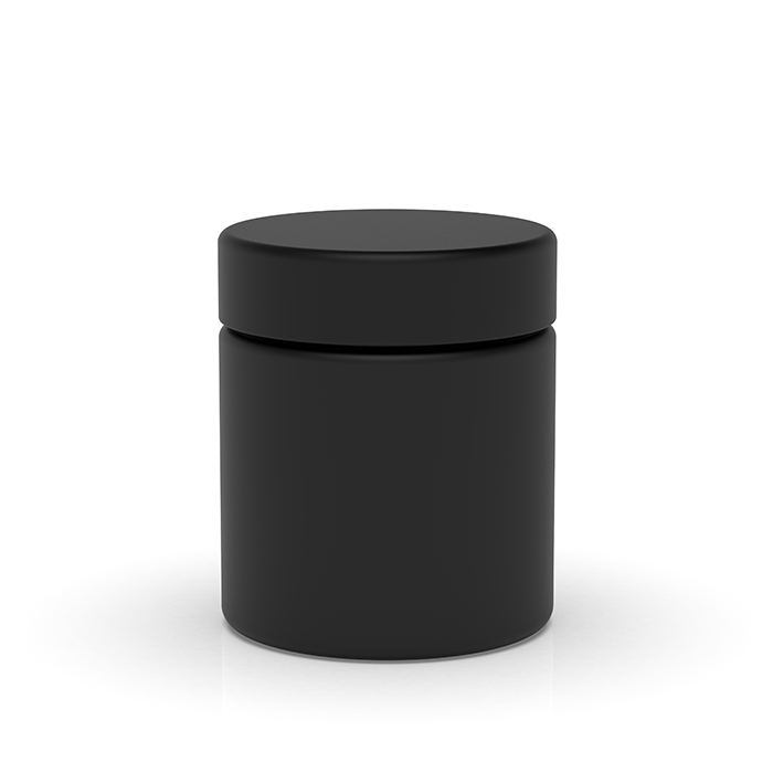 (150 Pack) 3oz Matte Black Glass Jar with Child-Resistant Lid