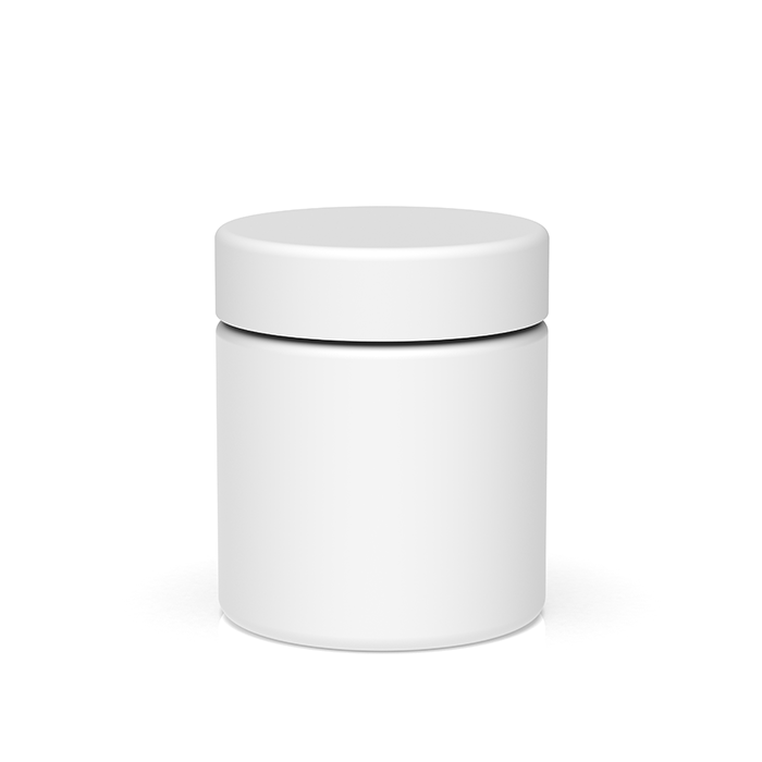 (150 Pack) 3oz Matte White Glass Jar with Child-Resistant Lid