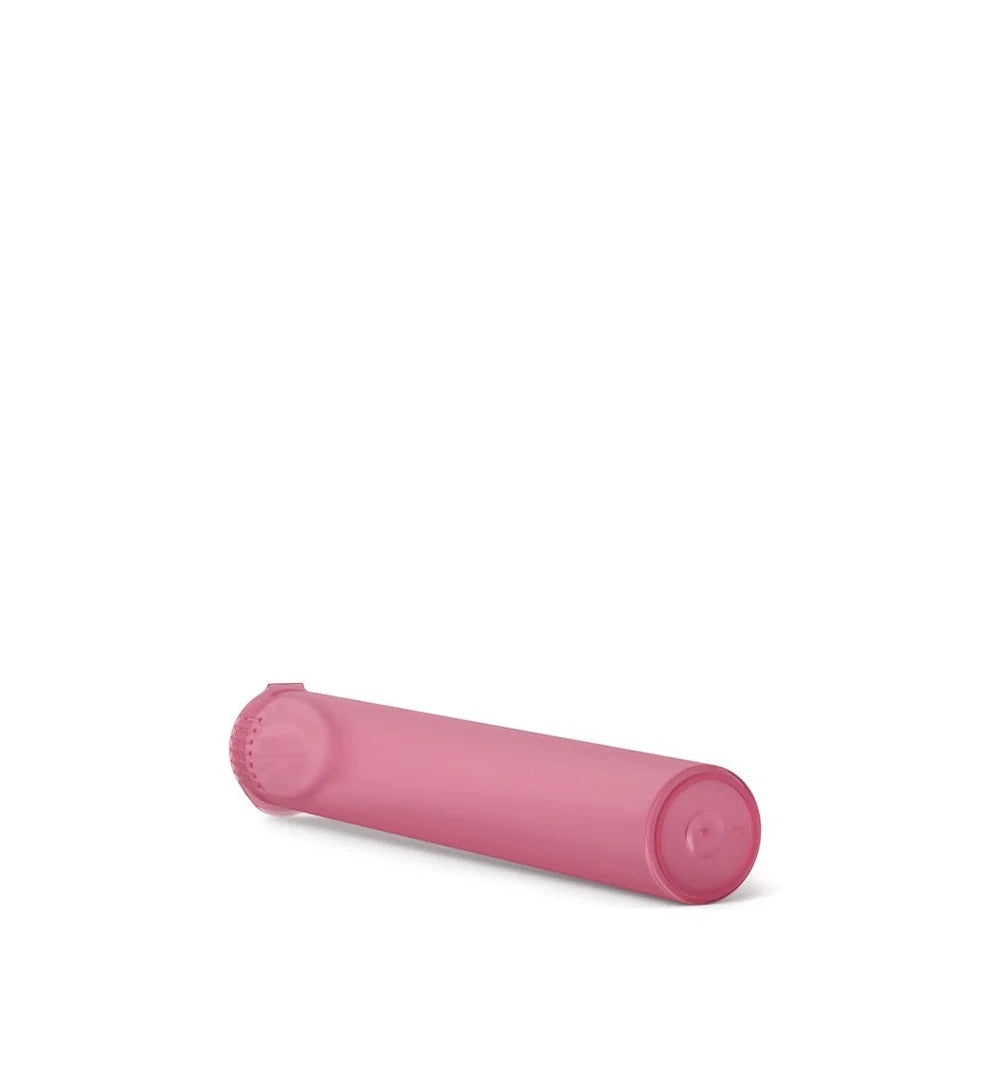 (1,000 Pack) 116mm Translucent Pink King Size Child Resistant Pop Top Tube