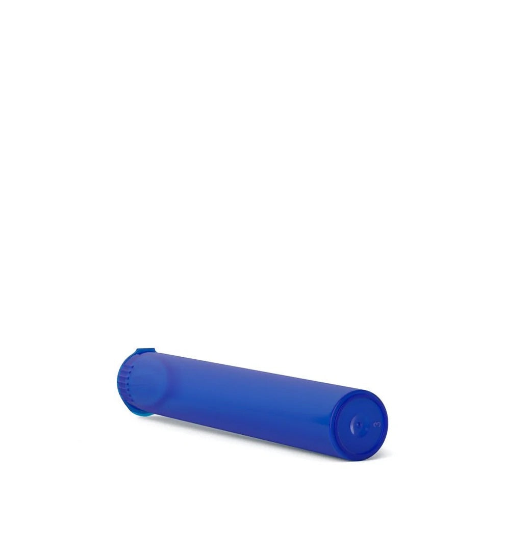 (1,000 Pack) 116mm Translucent Blue King Size Child Resistant Pop Top Tube