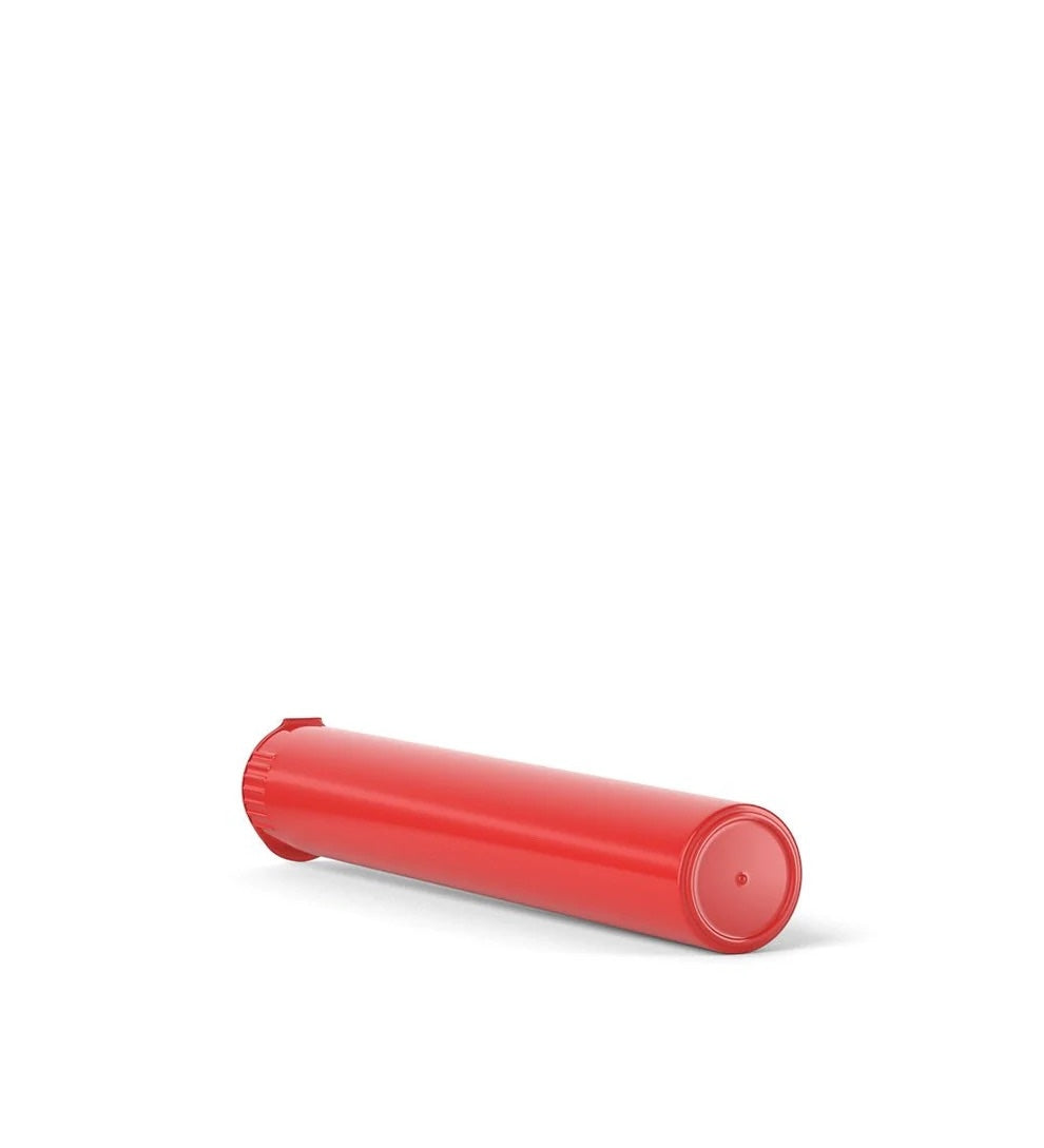 (1,000 Pack) 116mm Solid Red King Size Child Resistant Pop Top Tube