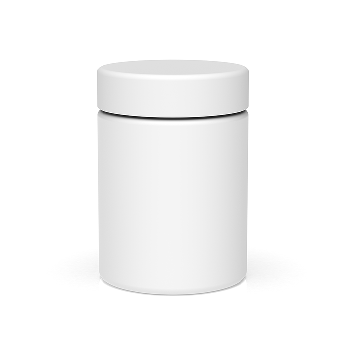 (100 Pack) 4oz Matte White Glass Jar with Child-Resistant Lid