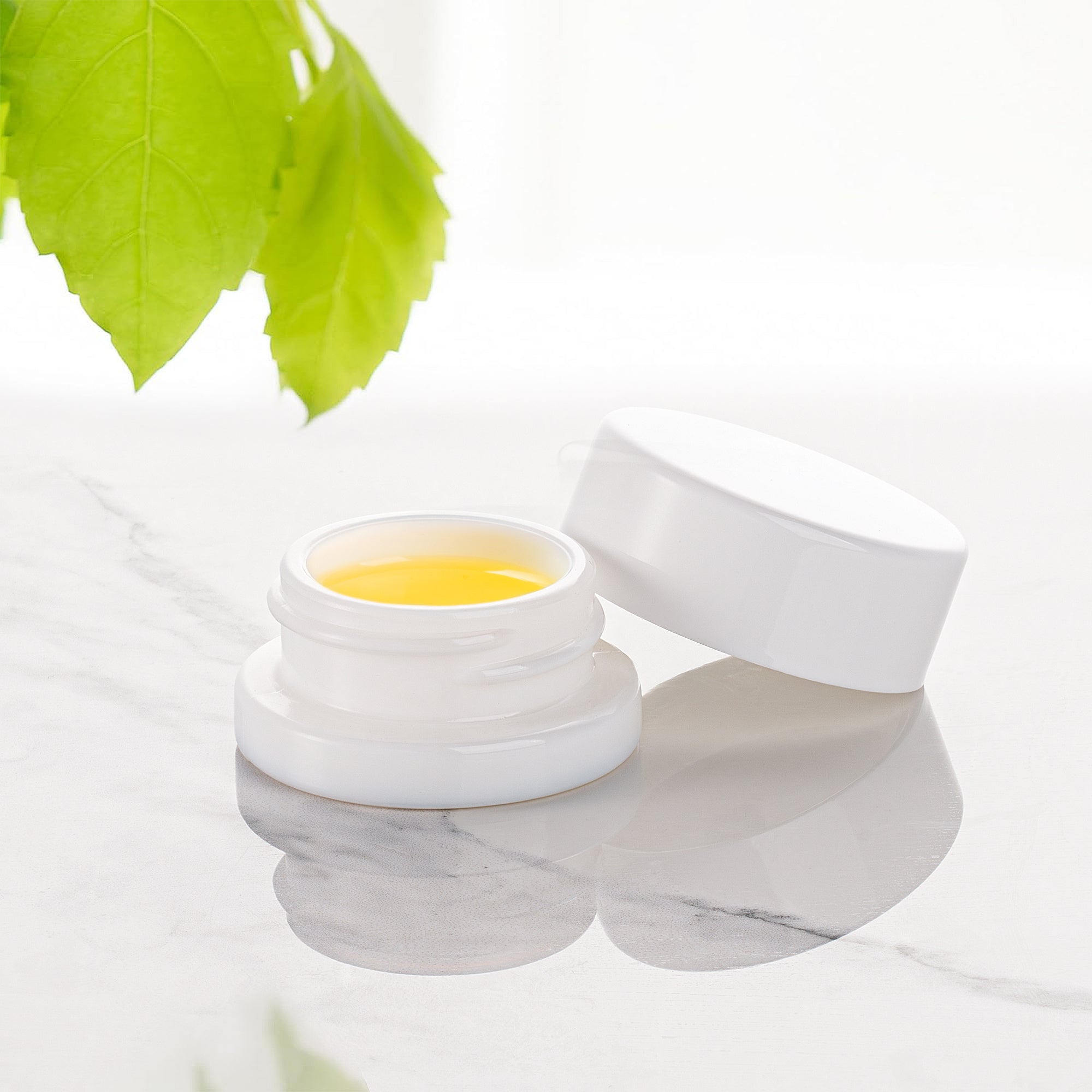(200 Pack) 9ml White Glass Jars with Child-Resistant Lids