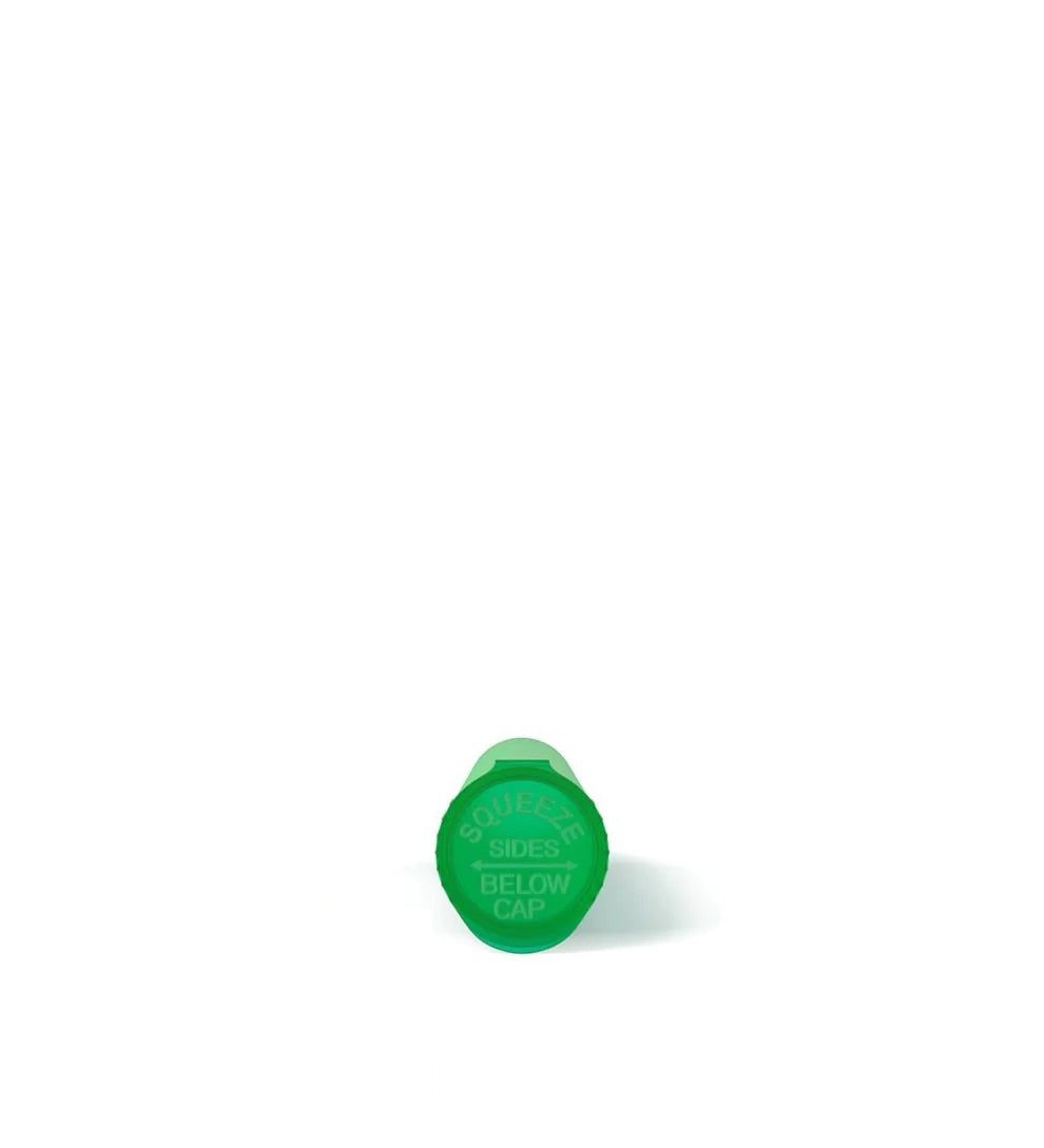 (1,000 Pack) 116mm Translucent Green King Size Child Resistant Pop Top Tube