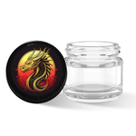Custom Label for 5ml Clear Glass Screw-Top Container with Black Lid