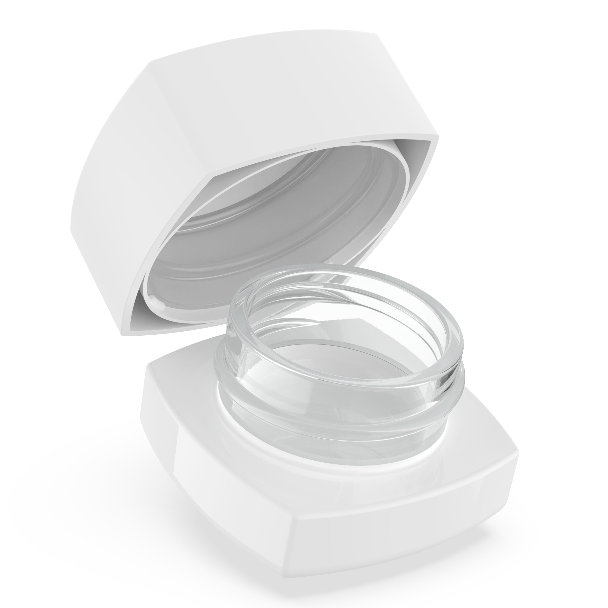 (250 Pack) 5ml White Glass Square Pillow Jars with Child-Resistant Lids